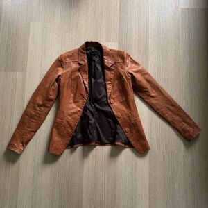 Danier Cognac Leather Jacket 2XS